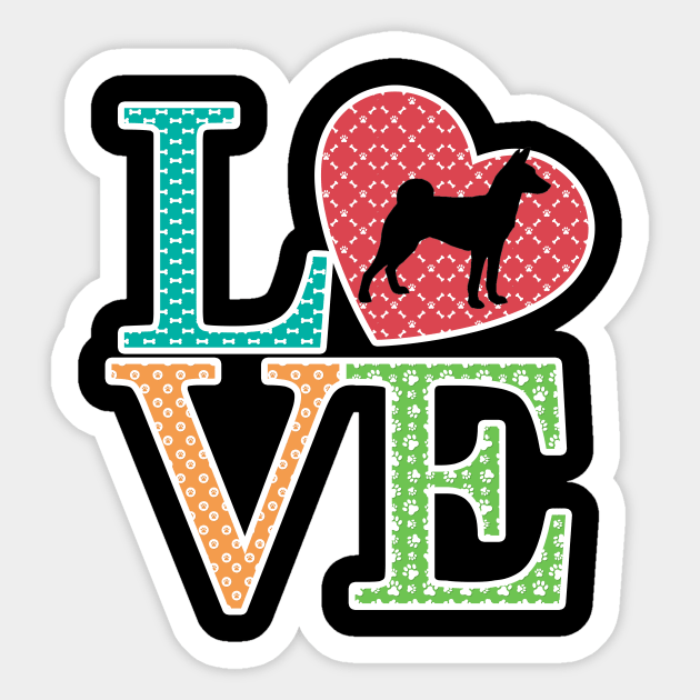 Love basenji best basenji Sticker by williamarmin